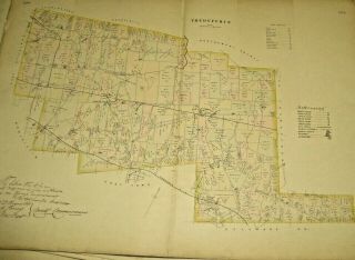 Tredyffrin Township Chester County 1883 Lge Color Map Chester Valley Berwyn Etc.