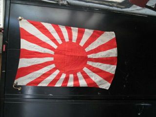 Ww2 Japanese Rising Sun Silk Flag
