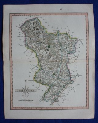 Antique Map Derbyshire,  John Cary,  1809