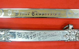 Antique Masonic Ceremonial Sword/Scabbard,  Henderson Ames Co.  Bruce Chancellor 2
