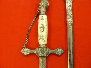 Antique Masonic Ceremonial Sword/Scabbard,  Henderson Ames Co.  Bruce Chancellor 3