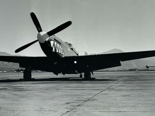 (ad) Vintage Found Photo Photograph Snapshot Nose Art War Plane F - 51 Norton Afb