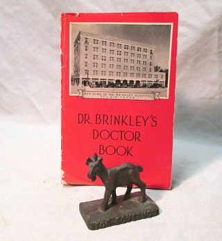 Vintage 1930 Dr.  J R Brinkley For Governor Cast Goat Paper Weight Kansas Milford