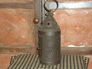 Vintage / Antique? Punched Tin Candle Lantern,  Paul Revere Type Lantern