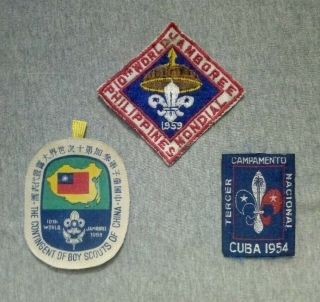 World Boy Scout Jamboree 1959 Patches / Iii Campamento Nacional Cuba 1954 Badge