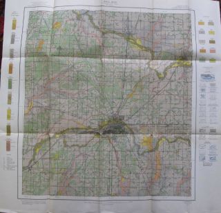 Folded Color Soil Survey Map Delaware County Indiana Center Eaton Albany 1913
