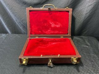 Vintage Colt Gun Carrying Case Velvet Lined With Lock And Keys 14 " X 9 " X 4 "