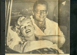 33 Vintage Newspaper Clippings 1957 Marilyn Monroe Is Ok After Losing Baby.