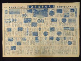 WWII SINO - JAPANESE WAR GAME CAPTURE HANKOW CHINA PICTORIAL MAP TAIWAN PROPAGANDA 5