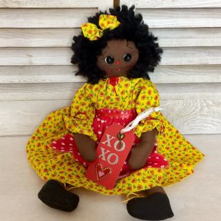 Primitive Raggedy Ann Doll Valentine 