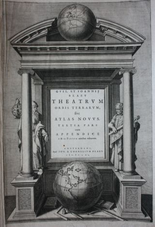 Blaeu Atlas Title Page,  Theatrum Orbis Terrarum,  Atlas Novus,  1640