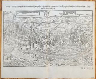 Munster Cosmographia Large Print Simmern Germany - 1590