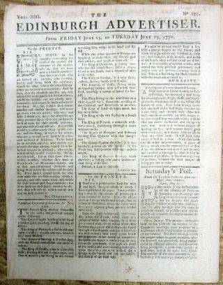 1770 Newspaper Pre Revolutionary War Boston Massacre Inquest Of British Soldiers