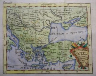 Antique Map Of Turkey By Claude Buffier 1744