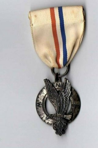 Boy Scout Explorer Silver Eagle Type 2 Compass Award Medal Sterling
