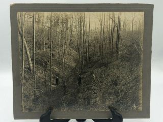 Odd Weird Vintage Phtoto Strange Men Standing In Creepy Woods Forest 10 " X 9 "
