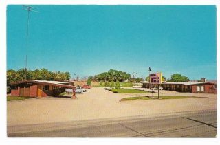 Vintage Mexico Chrome Postcard Carlsbad Royal Manor Motel Rare View