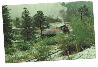 Vintage South Dakota Chrome Postcard Black Hills Central Railroad No 104 Train