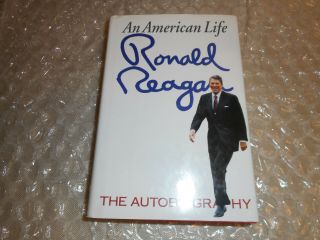 Ronald Reagan - Signed First Edition - An American Life Autograph Plate