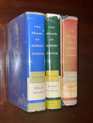 President Herbert Hoover Memoirs Rare Signed 1st Printing Years Of Adventure