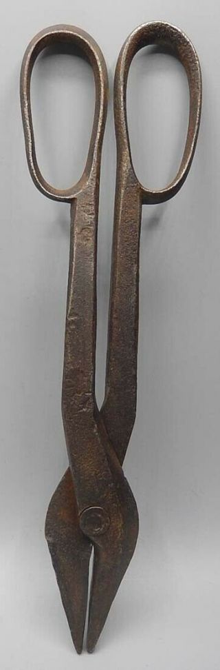 Antique Late 18th - Early 19th C Hand Forged Wrought Iron Pliers Plier Tongs 12 "