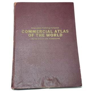 1940 Geographical Publishing Company Commercial Atlas Of The World Oversized