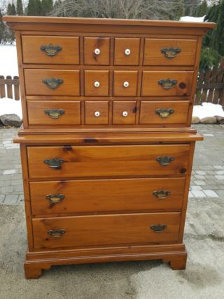 Vintage Continental Chest Tall Dresser H 57 × L 39× D 20 Local Pick Up Only