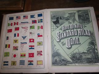 1887 RAND MCNALLY STANDARD ATLAS OF THE WORLD 66 COLOUR MAPS BOSTON YORK 2