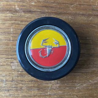Early Vintage Chrome Ring Abarth Horn Button For Abarth & Momo Steering Wheels