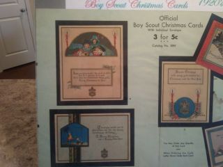 Boy Scout Official Christmas Card,  Publishing Company Salesman Sample Sheet 1920 2