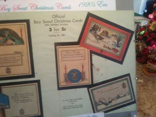 Boy Scout Official Christmas Card,  Publishing Company Salesman Sample Sheet 1920 3