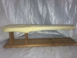 Vintage Small Wooden Tabletop Ironing Board Sleeves Wood 21” Long