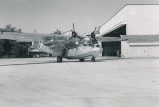 1951 Korean War Uss Gregory Dd - 802 Midway Island Photo 7 Pby Catalina Airplane