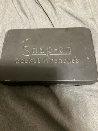 Rare Vintage Snap On Midget 1/4 Inch Socket Set & Metal Box