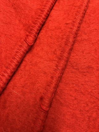 Vintage Early’s Witney Point Red Wool w/ Black Stripe Four Points Blanket 94x 88 2