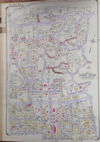 Orig 1942 E.  Belcher Hyde Atlas Map Jamaica Estates Queens York 20 X 28