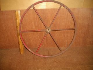 V612 Antique Iron V Belt Pulley Wheel 14 1/2 " In Diameter
