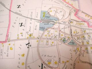 Orig 1906 Map Essex Fells Nj & Caldwell A H Mueller Atlas Essex County Plate 28