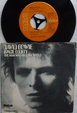 Rare Glam David Bowie Space Oddity 1973 Rca Us 45