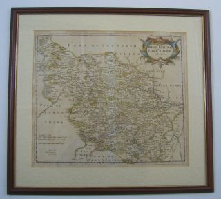 Yorkshire West Riding: Antique Map By Robert Morden,  1695 (1st Edition)
