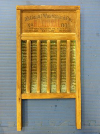 Vintage Antique National Washboard Co The Brass King No 801