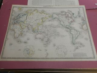 100 Large World Map By James Wyld C1849 Vgc Colour
