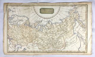 Antique Hand Coloured Engraved Map Of Russian Empire,  C1818 Kelly