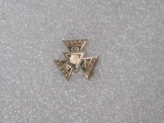 Vintage 10k Solid Gold Theta Kappa Nu Fraternity Pin Badge W/lambda Chi Alpha