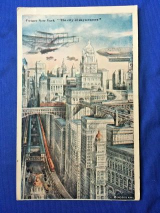 Vintage Postcard Future York City Ny Postmark 1923