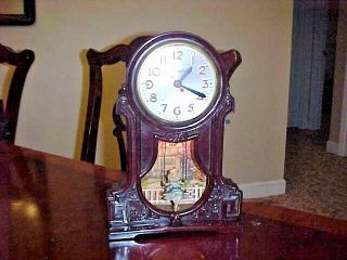 Vintage Mastercrafters Electric Swinging Girl Novelty Clock