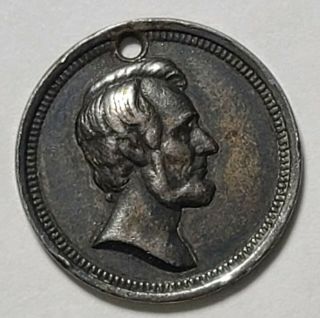 877 - Al 1864 - 70 Silver Abraham Lincoln Political Campaign Token Silver