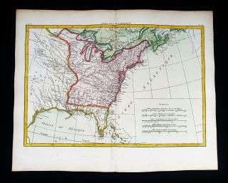1785 Zannoni - Rare Map Of America North,  United States,  Florida,  Georgia,  Texas
