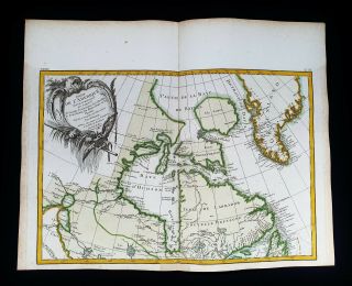 1785 Zannoni - Rare Map America North,  United States,  Canada,  Great Lakes Ontario