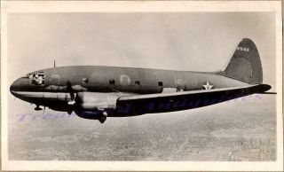 Wwii Us Army Air Corps Curtiss C - 46 A Commando Transport Airplane Flight Photo